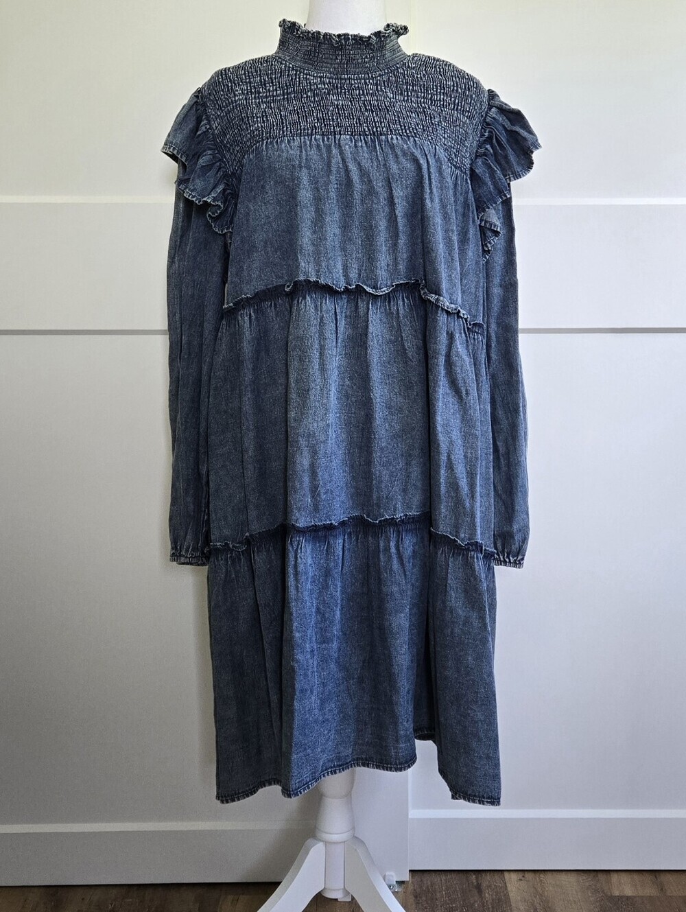 Oddi Acid Wash Denim 1xl Womens Dress